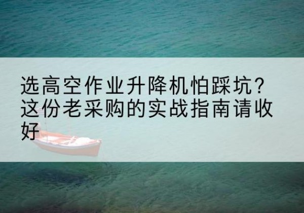 武陟高空作业升降机厂家推荐-选高空作业升降机怕踩坑？这份老采购的实战指南请收好